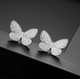 Butterfly Micro Pave Stud Earrings - Olivier Laudus Wedding Jewellery