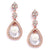 Cinderella Rose Gold Pearl Bridal Earrings - Olivier Laudus Wedding Jewellery