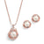 Dior Rose Gold Freshwater Pearl Pendant Set - Olivier Laudus Wedding Jewellery