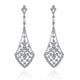 Donna Silver Plated Art deco Earrings - Olivier Laudus Wedding Jewellery