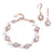 Emilia Rose Gold Bracelet and Earrings Set - Olivier Laudus Wedding Jewellery