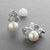 Emma Rose Gold Pearl Stud Earrings - Olivier Laudus Wedding Jewellery