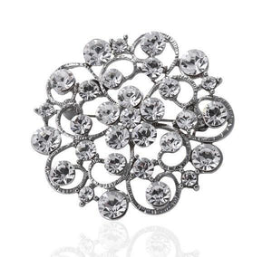 Layla Crystal Wedding Brooch - Olivier Laudus Wedding Jewellery