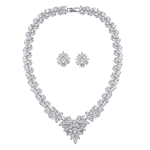 Lucia Simulated Diamond Necklace Set