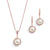 Luna Rose Gold Freshwater Pearl Pendant Set - Olivier Laudus Wedding Jewellery