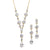 Nicolina Simulated Diamond Necklace set - Olivier Laudus Wedding Jewellery