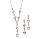 Nicolina Simulated Diamond Necklace set - Olivier Laudus Wedding Jewellery