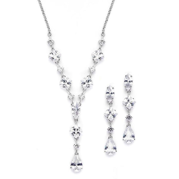 Nicolina Simulated Diamond Necklace set