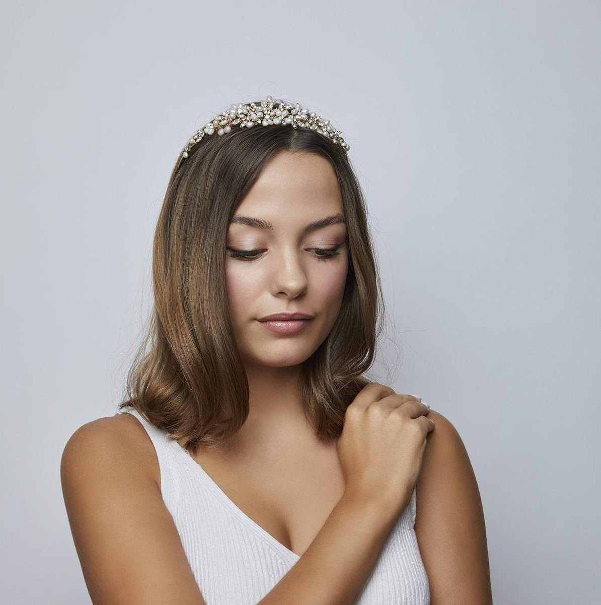 Paris Tiara Gold Wedding Tiara - Olivier laudus