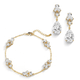 Scarlett 14ct Gold Simulated Diamond Bracelet Set - Olivier Laudus Wedding Jewellery