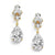 Scarlett 14ct Gold Simulated Diamond Earrings - Olivier Laudus Wedding Jewellery