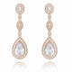 Victoria Vintage Style Simulated Diamond Earrings - Olivier Laudus Wedding Jewellery