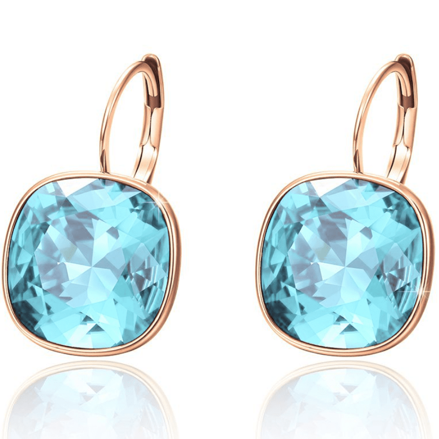 Blue swarovski online crystal earrings