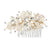 Acacia 14ct Gold plated Freshwater Pearl hair Comb - Olivier Laudus Wedding Jewellery