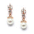 Acacia Rose Gold Pearl Earrings - Olivier Laudus Wedding Jewellery