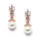 Acacia Rose Gold Pearl Earrings - Olivier Laudus Wedding Jewellery