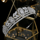 Adelaide Luxury Platinum Plated Tiara - Olivier Laudus Wedding Jewellery