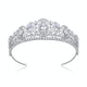 Adelaide Luxury Platinum Plated Tiara - Olivier Laudus Wedding Jewellery