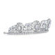 Adelaide Luxury Platinum Plated Tiara - Olivier Laudus Wedding Jewellery