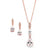 Alexa Rose Gold Simulated Diamond Pendant Set - Olivier Laudus Wedding Jewellery