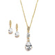 Alexa Simulated Diamond Pendant Set - Olivier Laudus Wedding Jewellery