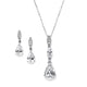 Alexa Simulated Diamond Pendant Set - Olivier Laudus Wedding Jewellery