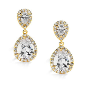 Amalia 14ct Gold plated Earrings - Olivier Laudus Wedding Jewellery
