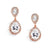 Amalia Rose Gold Clip-On Earrings - Olivier Laudus Wedding Jewellery