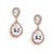 Amalia Rose Gold Cubic Zirconia Wedding Earrings - Olivier Laudus Wedding Jewellery