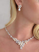 Angela Silver Freshwater Pearl Necklace Set - Olivier Laudus Wedding Jewellery