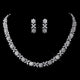 Annabelle Flowers Cubic Zirconia Bridal Necklace Set - Olivier Laudus Wedding Jewellery