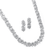 Annabelle Flowers Cubic Zirconia Bridal Necklace Set