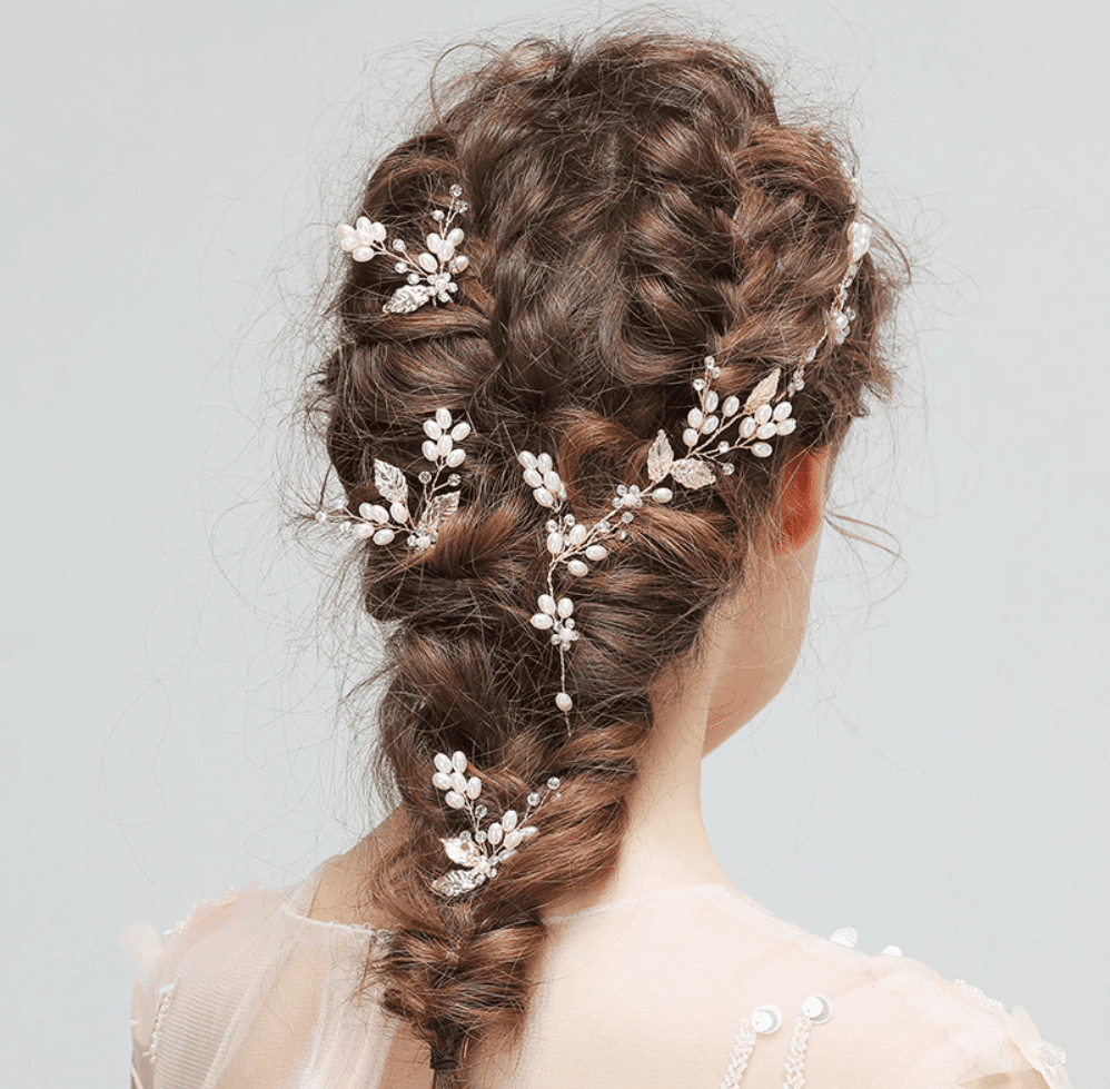 Gold leaf hair top vine