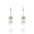 Arabella 925 silver Ivory Tahitian Freshwater Pearl Drop Earrings