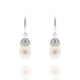 Arabella 925 silver Ivory Tahitian Freshwater Pearl Drop Earrings - Olivier Laudus Wedding Jewellery