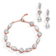 Ariana Rose Gold Bracelet and Earrings Set
