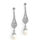 Art-Deco Freshwater Pearl Earrings - Olivier Laudus Wedding Jewellery