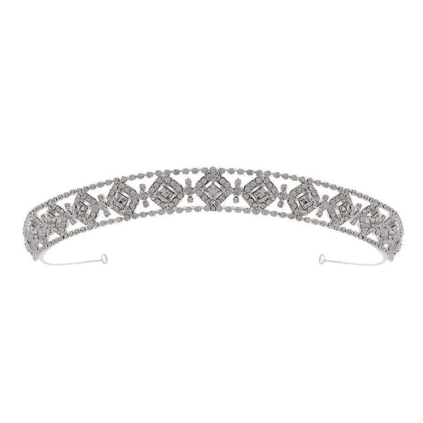 Bardot Crystal Wedding Tiara — Best Seller | Silver