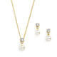 Becky Gold plated Faux pearl Pendant Set