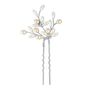 Boho Pearl and Diamante Hairpins (set of 3) - Olivier Laudus Wedding Jewellery