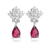 Carmen Simulated Diamond Earrings - Olivier Laudus Wedding Jewellery