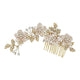 Cecilia Gold Hair Comb - Olivier Laudus Wedding Jewellery