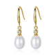 Charlie Gold plated Freshwater Pearl earrings - Olivier Laudus Wedding Jewellery