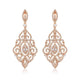 Charlotte Gold Simulated Diamond Drop Earrings - Olivier Laudus Wedding Jewellery