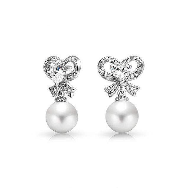 Sweet Pearl Bow Earrings – ANDI