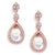 Cinderella Clip-On Rose Gold Pearl Bridal Earrings - Olivier Laudus Wedding Jewellery