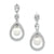 Cinderella Silver Pearl Bridal Earrings - Olivier Laudus Wedding Jewellery