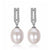 Clara 925 ssilver Freshwater Pearl Earrings - Olivier Laudus Wedding Jewellery