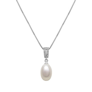 Clara Freshwater Pearl 925 Silver Pendant - Olivier Laudus Wedding Jewellery