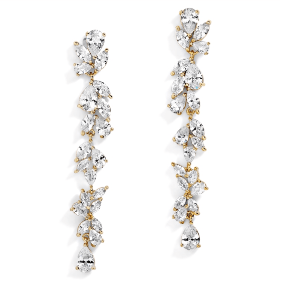 Clara Gold Simulated Diamond Earrings